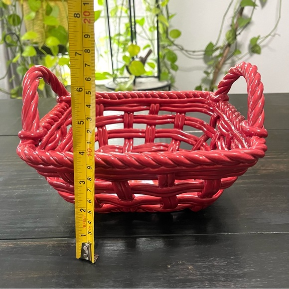 Ceramic Red Woven Chill and Heat Serving Basket - Picture 8 of 9